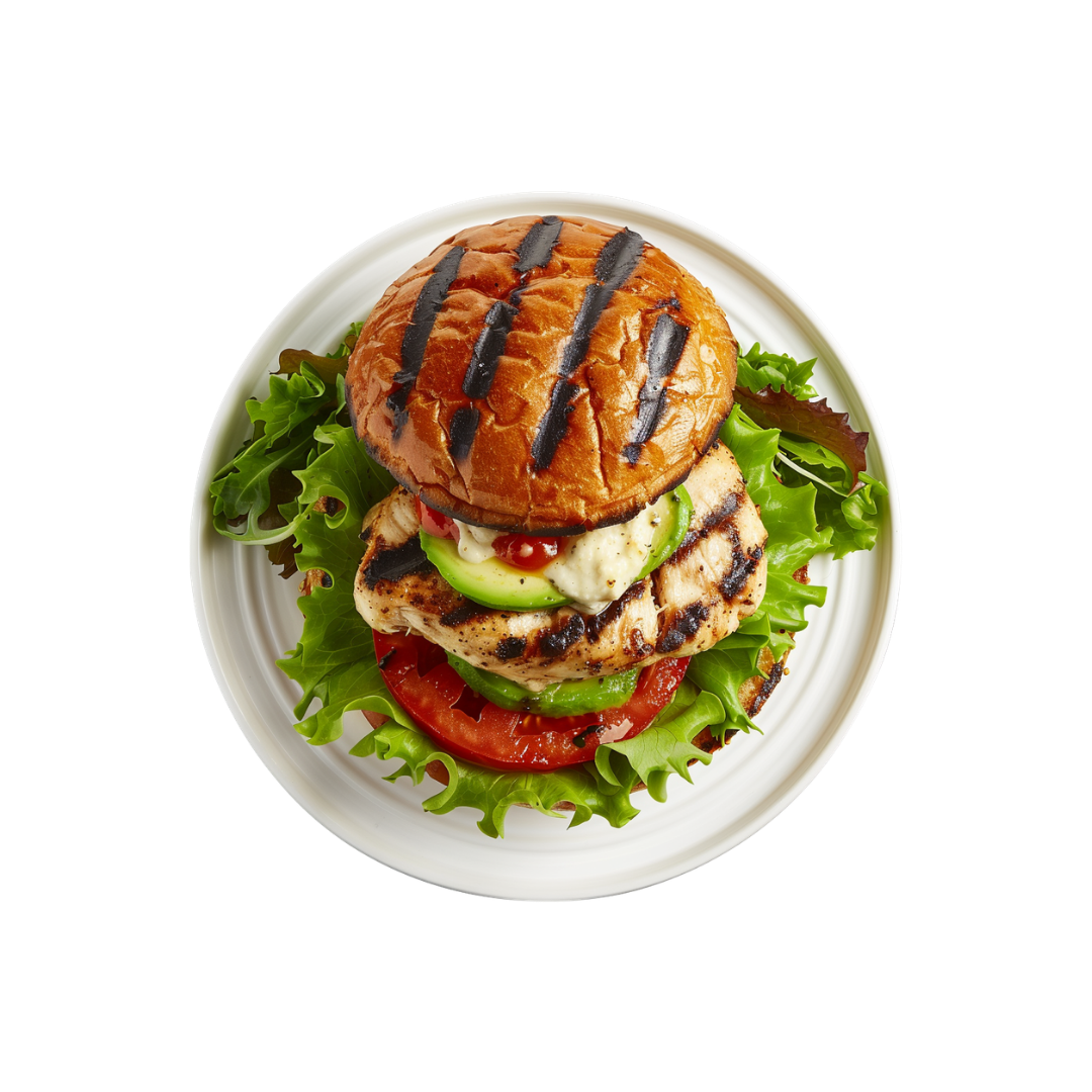 Clean chicken burger