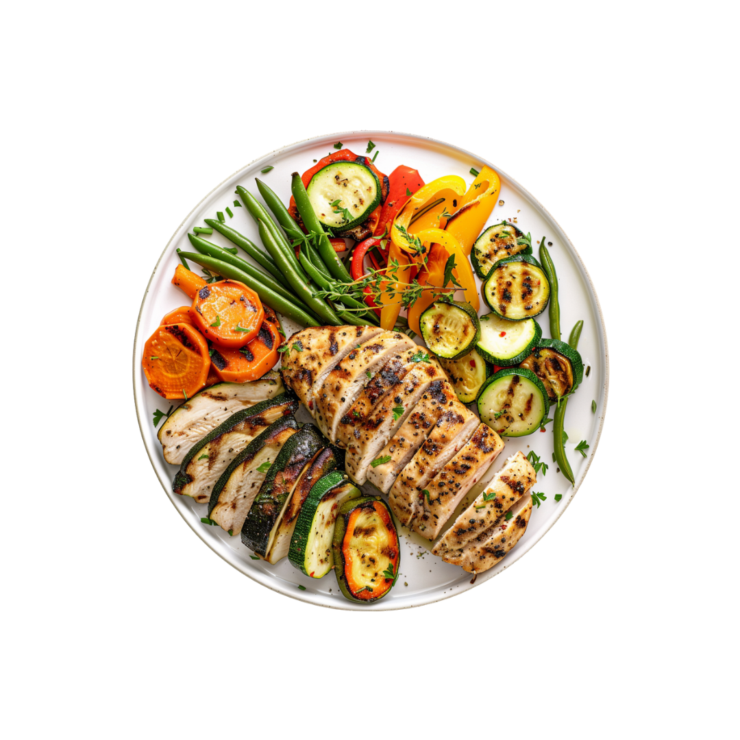 Grilled chicken plate